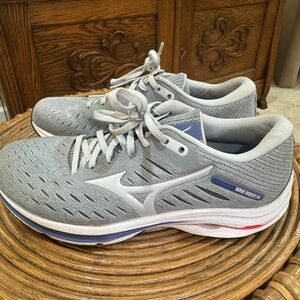 Mizuno Wave Rider 24 Blue and Gray Sneakers